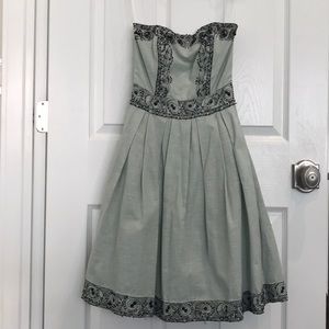 French Connection Teal Beaded Dress